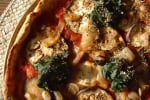 Pizza à l'aubergine et aux épinards