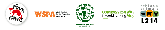 Logos des 5 associations de protection animale