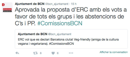 tweet de la ville de Barcelone