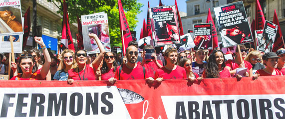 La Marche pour la fermeture des abattoirs 2017 à Paris