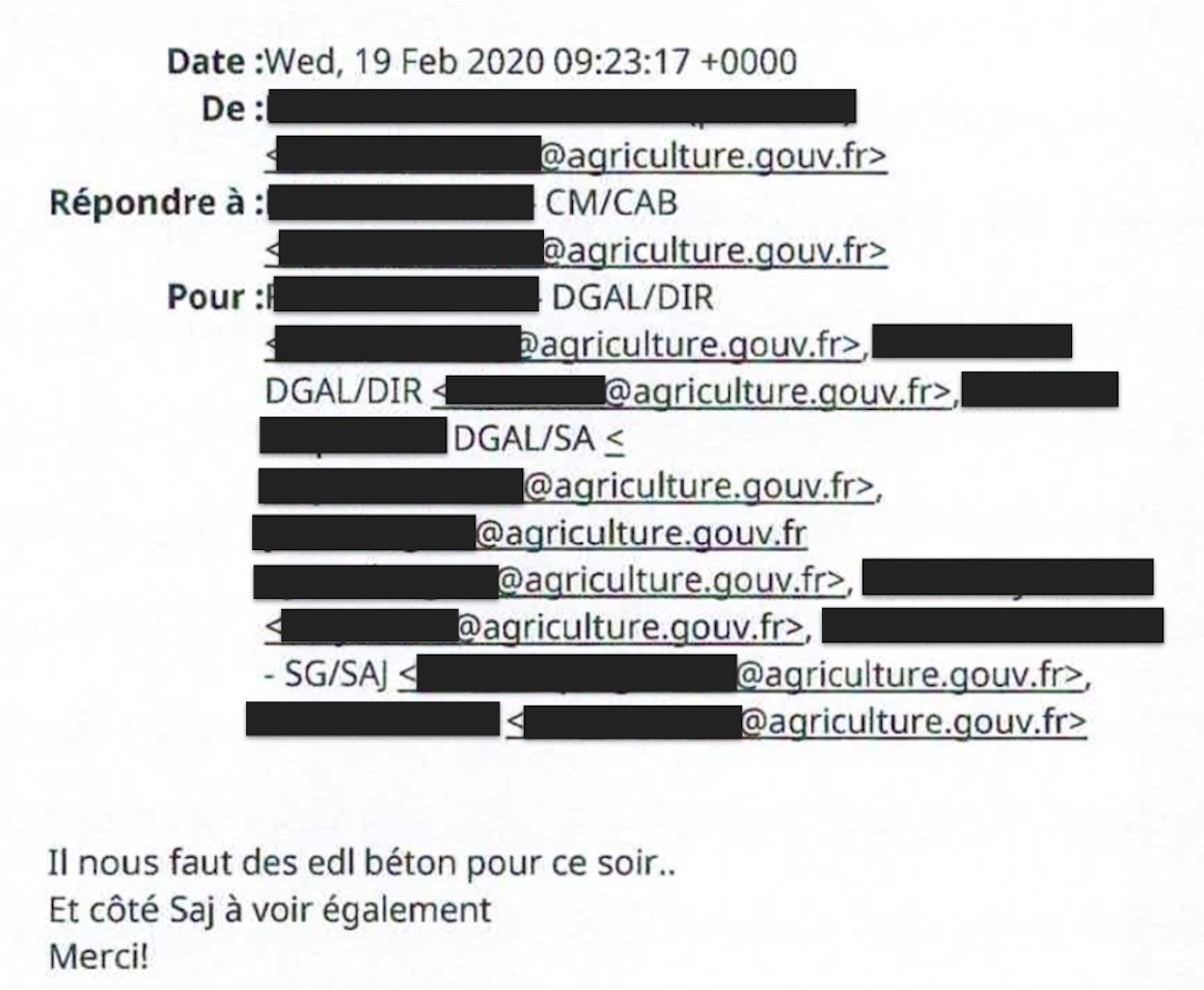 Email DGAL abattoir sobeval infractions éléments de langage