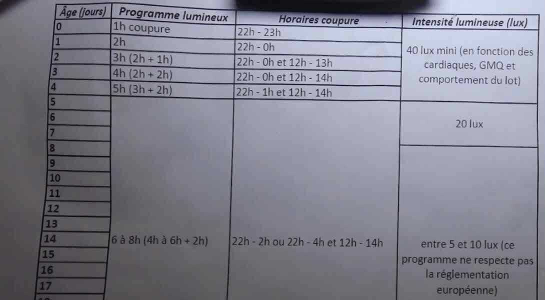 Programme lumineux