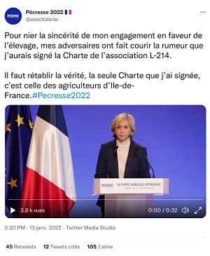 Déclaration de Valérie Pécresse