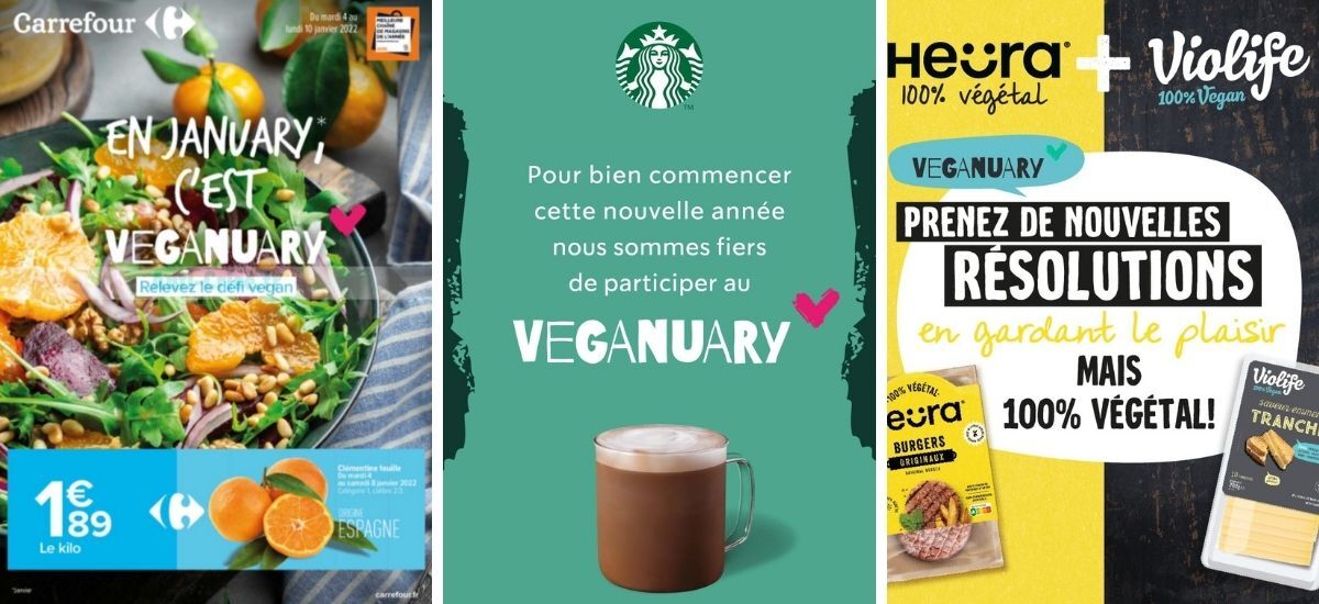 Publicités pour Veganuary