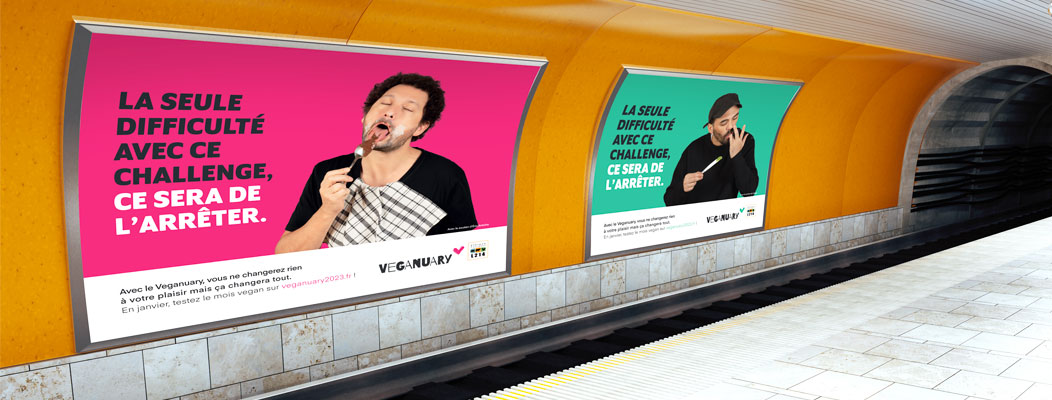 Veganuary s'affiche dans le métro