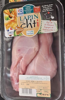 barquette de viande de lapin