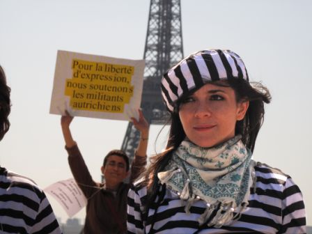 Manifestation de soutien au militants autrichiens de la protection animale