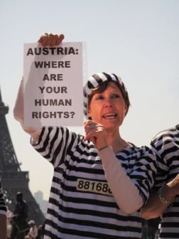 Manifestation de soutien au militants autrichiens de la protection animale