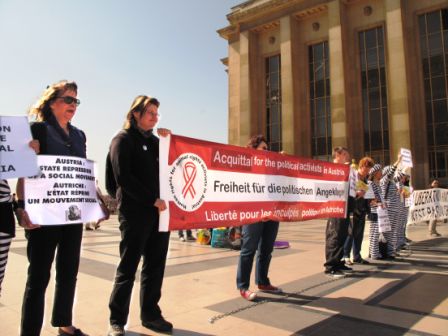 Manifestation de soutien au militants autrichiens de la protection animale