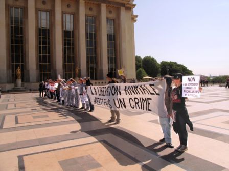 Manifestation de soutien au militants autrichiens de la protection animale