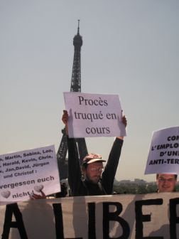 Manifestation de soutien au militants autrichiens de la protection animale