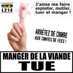 autocollants manger de la viande tue