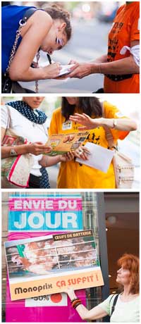 Action devant Monoprix