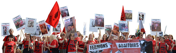 Marche pour la fermeture des abattoirs à Paris