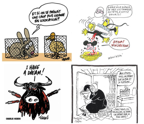 Charb, Cabu, Wolinski, Tignous