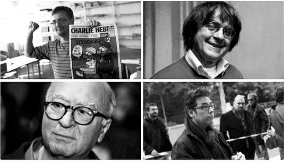 Charb, Cabu, Wolinski, Tignous