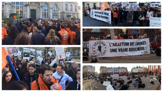 Manifestation à Limoges contre les abattoirs