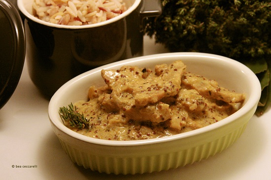 Aiguillettes végétales sauce moutarde