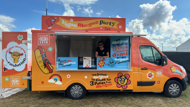 Foodtruck vegan à la Fête de l'humanité