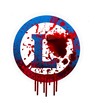 Logo E.Leclerc ensanglanté